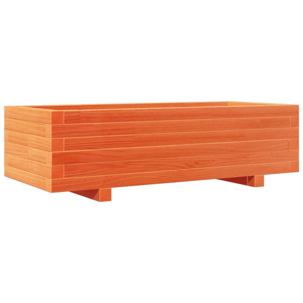 Vidaxl (Wax Brown, 90 X 40 X 26.5 Cm) Garden Planter Outdoor Flower Pot Planter Pot Wax Brown Solid Wood Pine