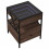 VidaXL (brown oak) vidaXL Bedside Table with Infinity LED Nightstand Bed Side Table Grey Sonoma 3