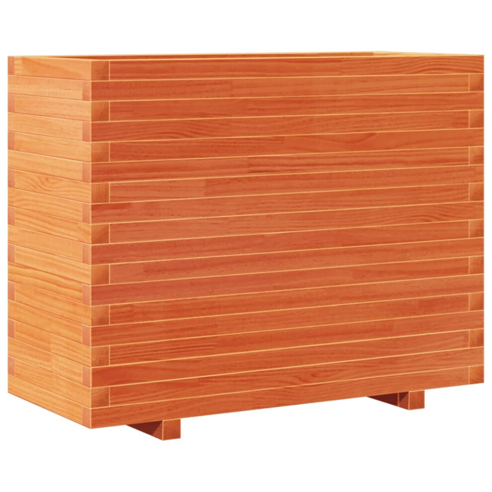 Vidaxl (Wax Brown, 90 X 40 X 72 Cm) Garden Planter Outdoor Flower Pot Planter Pot Wax Brown Solid Wood Pine