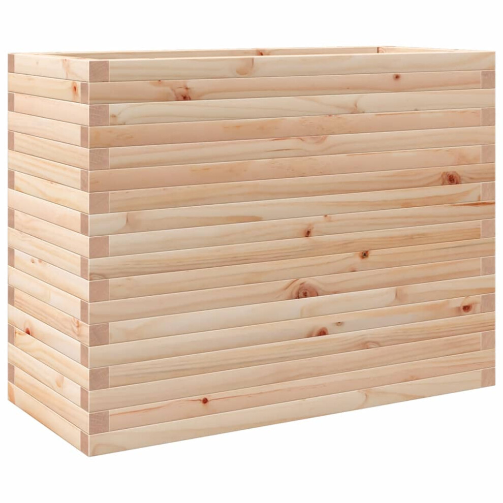 Vidaxl Brown (Natural Pine, 90 X 40 X 68.5 Cm) Garden Planter Outdoor Flower Pot Planter Pot Wax Solid Wood Pine