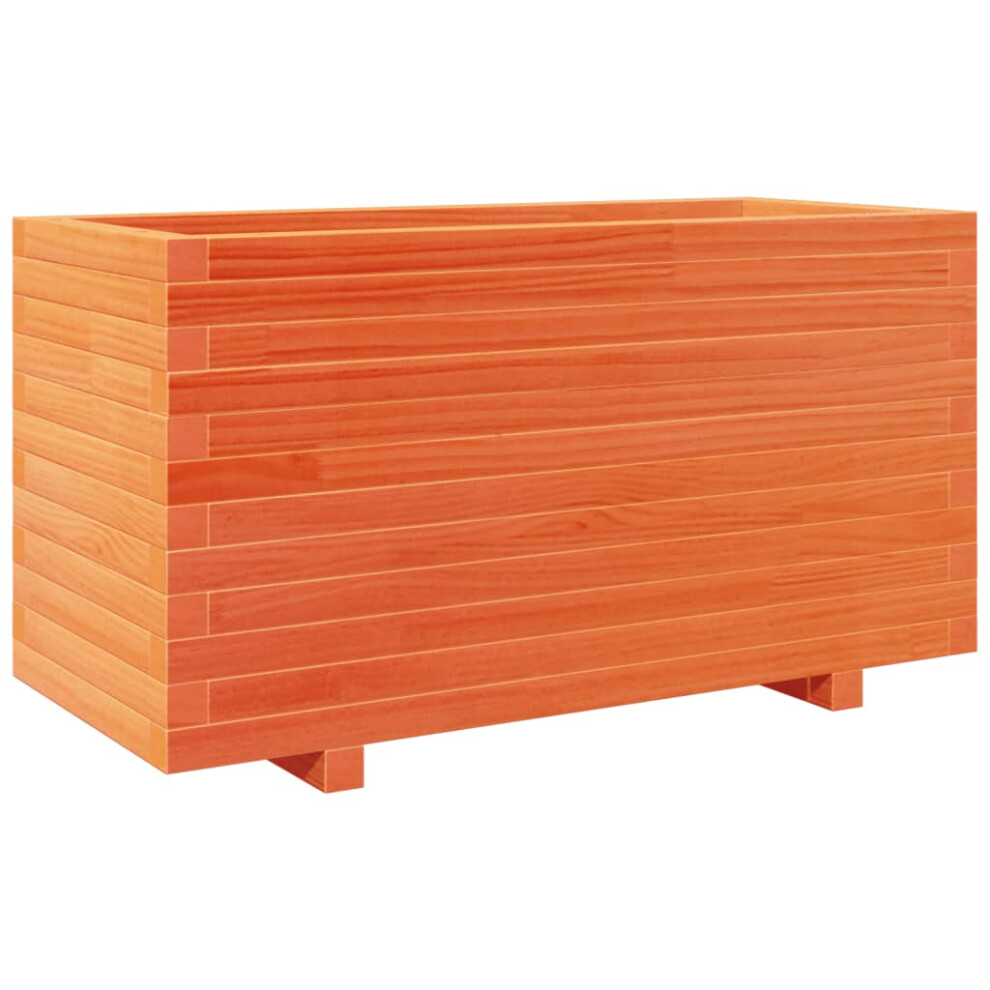 Vidaxl (Wax Brown, 90 X 40 X 49.5 Cm) Garden Planter Outdoor Flower Pot Planter Pot Wax Brown Solid Wood Pine