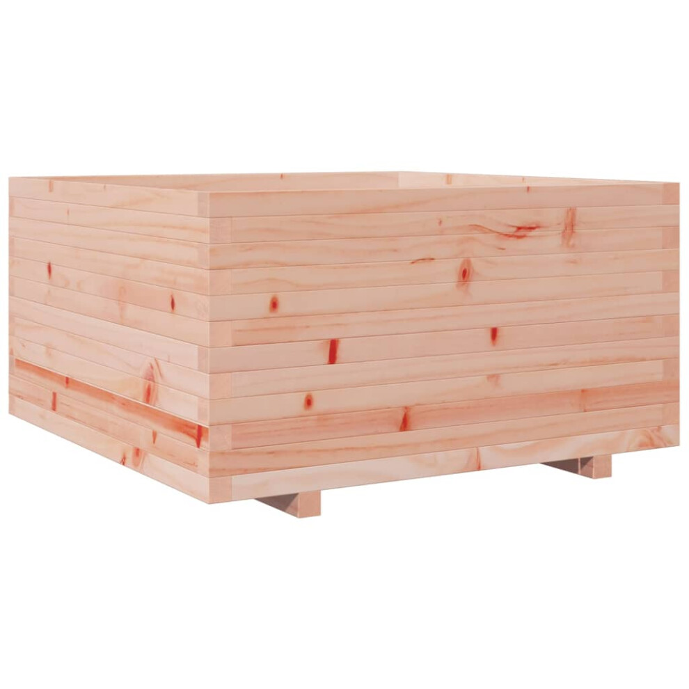 Vidaxl (Natural Douglas, 90 X 90 X Cm) Garden Planter Outdoor Flower Pot Planter Pot Wax Solid Wood Pine Brown Size 49.5