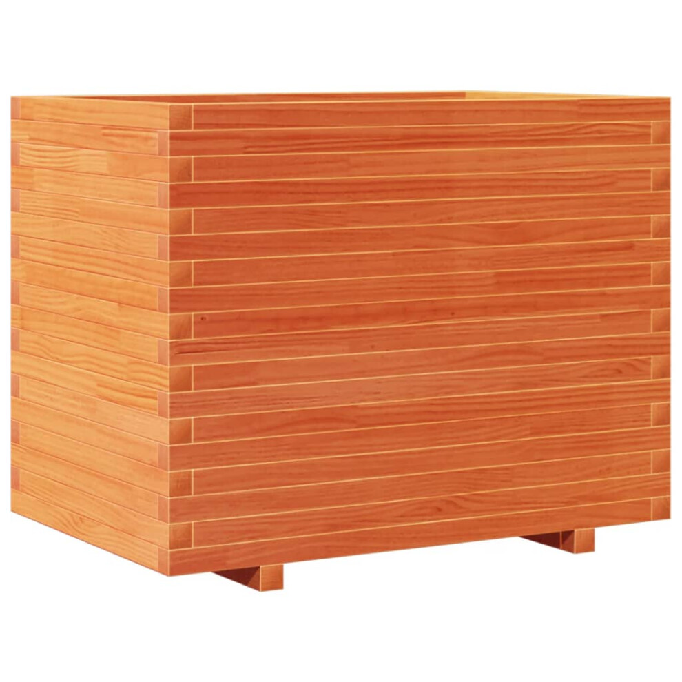Vidaxl (Wax Brown, 90 X 60 X 72 Cm) Garden Planter Outdoor Flower Pot Planter Pot Wax Brown Solid Wood Pine