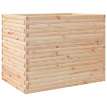 (natural pine, 90 x 60 x 68.5 cm) vidaXL Garden Planter Outdoor Flower Pot Planter Pot Wax Brown Solid Wood Pine