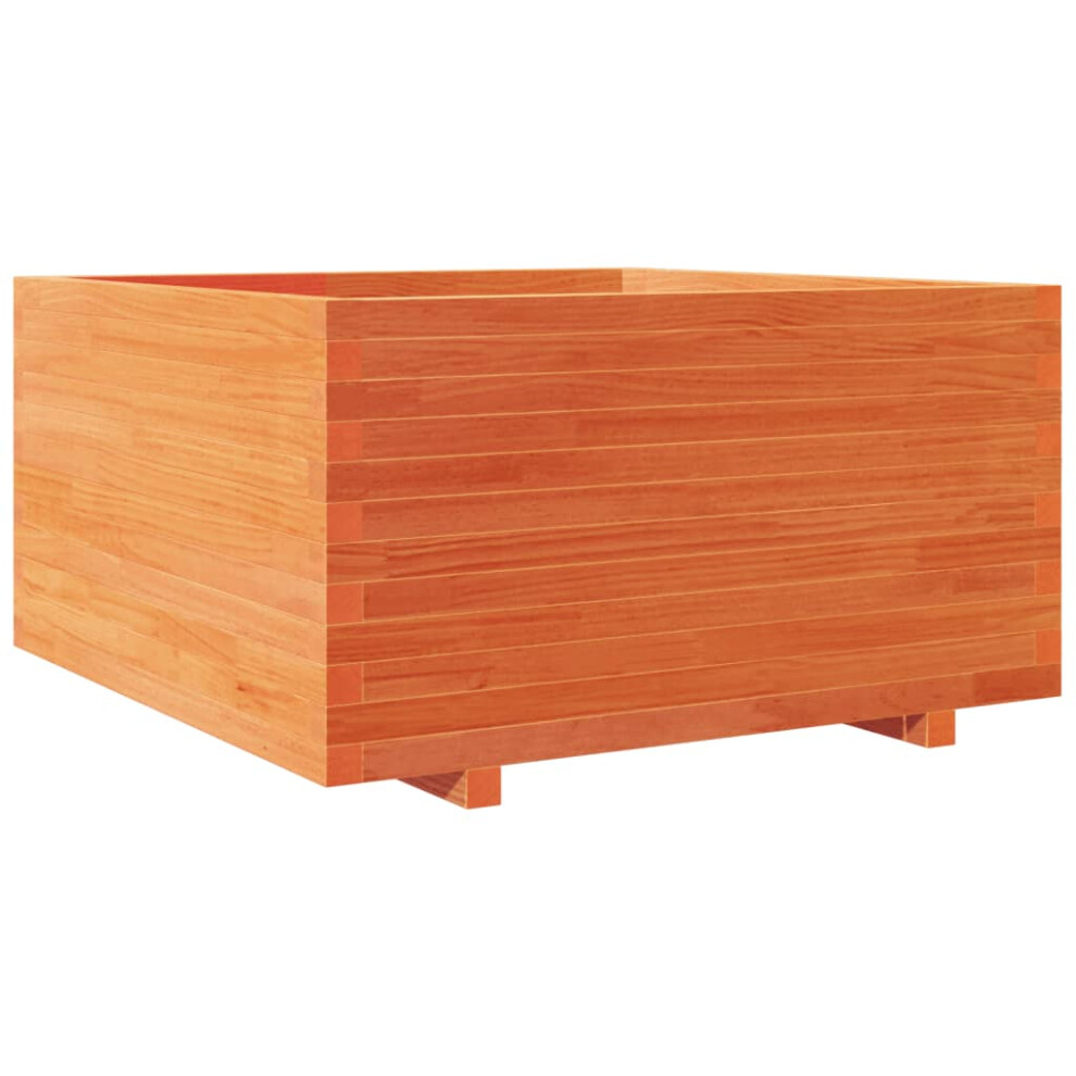 Vidaxl (Wax Brown, 90 X 90 X 49.5 Cm) Garden Planter Outdoor Flower Pot Planter Pot Wax Brown Solid Wood Pine