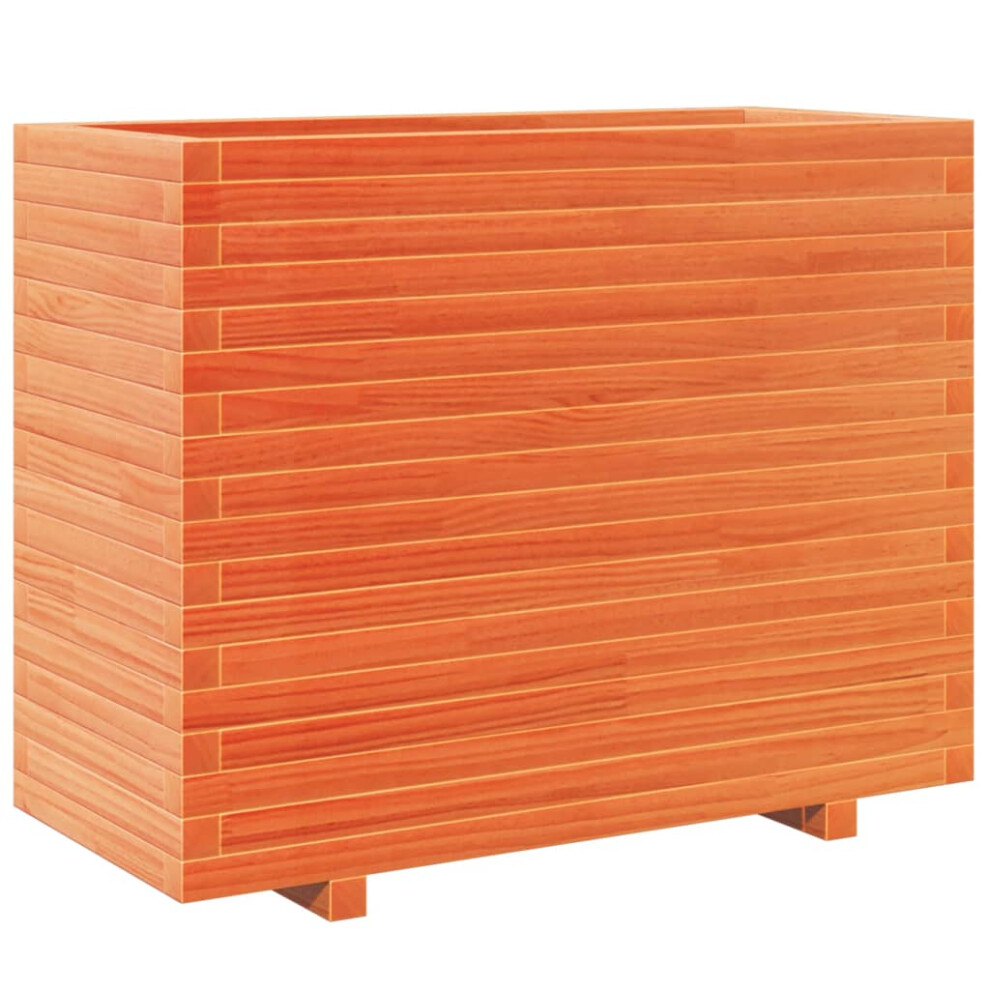Vidaxl (Wax Brown, 90 X 40 X 72.5 Cm) Garden Planter Outdoor Flower Pot Planter Pot Wax Brown Solid Wood Pine