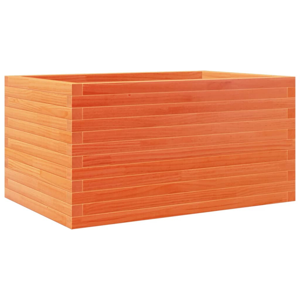 Vidaxl (Wax Brown, 90 X 60 X 45.5 Cm) Garden Planter Outdoor Flower Pot Planter Pot Wax Brown Solid Wood Pine