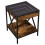 VidaXL (smoked oak) vidaXL Bedside Table with Infinity LED Nightstand Bed Side Table Sonoma Oak 3