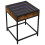 VidaXL (smoked oak) vidaXL Bedside Table with Infinity LED Nightstand Bed Side Table Brown Oak 3