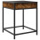 VidaXL (smoked oak) vidaXL Bedside Table with Infinity LED Nightstand Bed Side Table Brown Oak 8