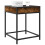 VidaXL (smoked oak) vidaXL Bedside Table with Infinity LED Nightstand Bed Side Table Brown Oak 5