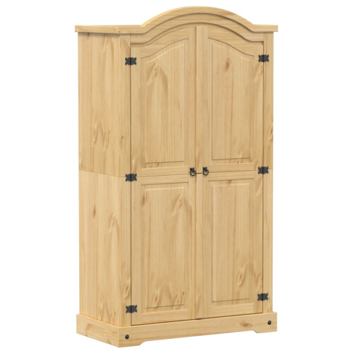 VidaXL (brown) vidaXL Wardrobe Cupboard Closet Clothes Storage Organiser Solid Wood Pine