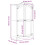 VidaXL (white) vidaXL Wardrobe Cupboard Closet Clothes Storage Organiser Solid Wood Pine 4