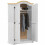VidaXL (white) vidaXL Wardrobe Cupboard Closet Clothes Storage Organiser Solid Wood Pine 3