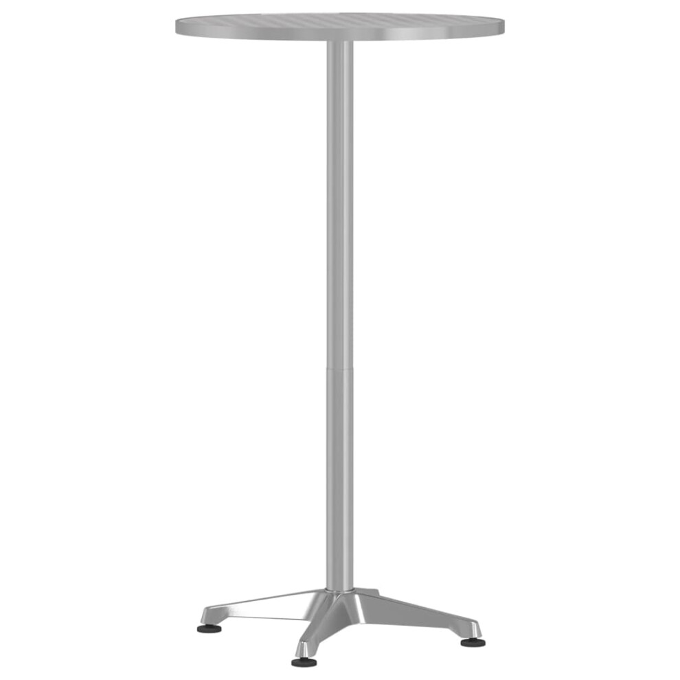 (59.5 X 70/114.5 cm) vidaXL Outdoor Bar Table Height Adjustable Bistro Table Dining Table Aluminium