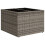 VidaXL vidaXL Gartentisch mit Glasplatte Grau 55x55x37 cm Poly Rattan 1