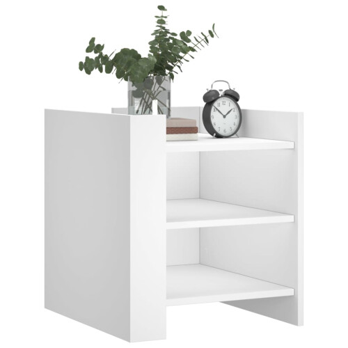 VidaXL (white) vidaXL Bedside Cabinet Bedroom Nightstand Bed Side Bed Table Engineered Wood 2