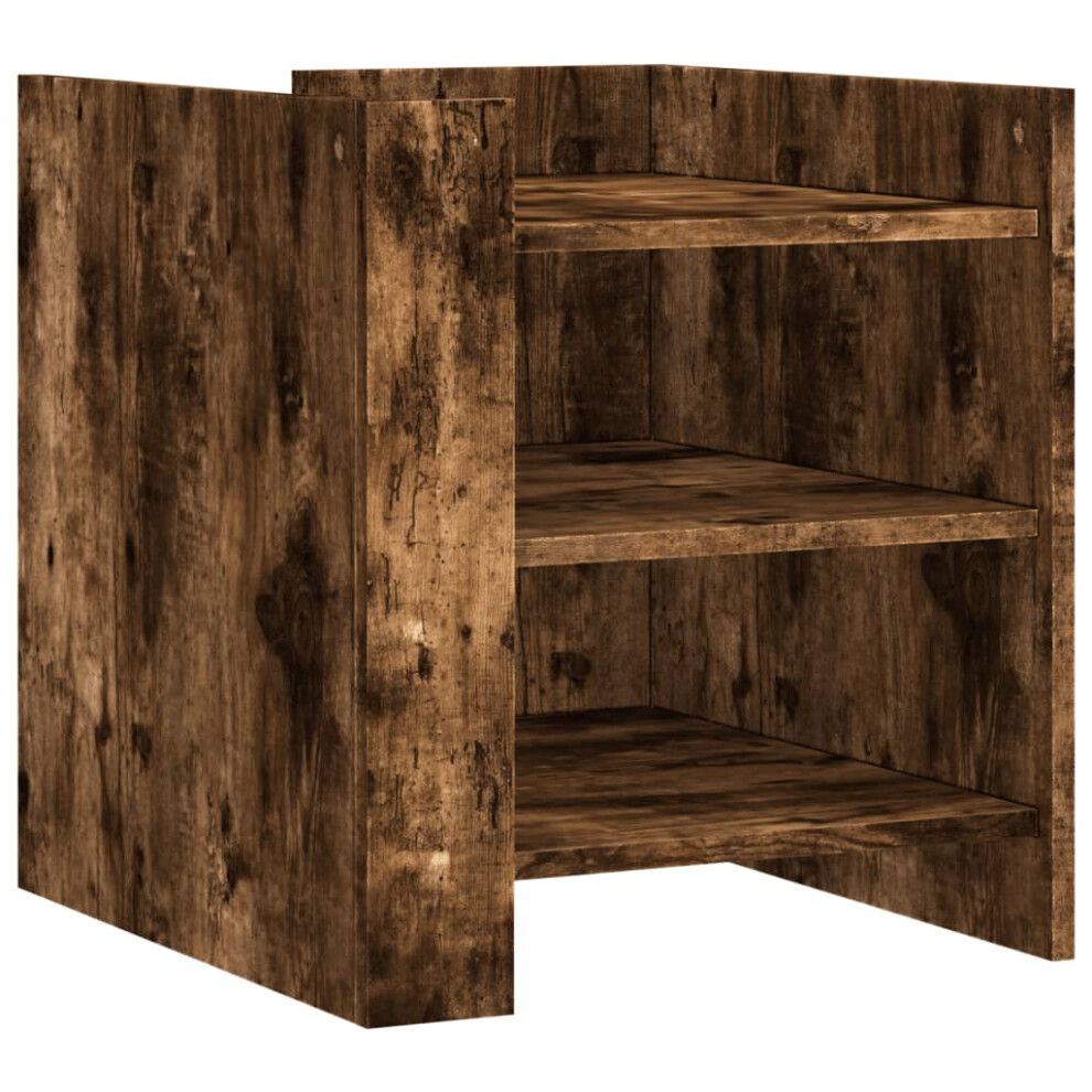 (smoked oak) vidaXL Bedside Cabinet Bedroom Nightstand Bed Side Bed Table Engineered Wood