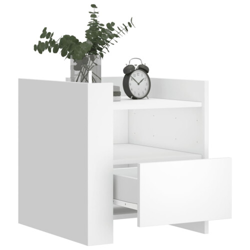 VidaXL (white) vidaXL Bedside Cabinet Nightstand Bed Side Table Sonoma Oak Engineered Wood 2