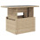 VidaXL vidaXL Gartentisch mit Glasplatte Beige 100x55x73 cm Poly Rattan 1