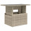 VidaXL vidaXL Gartentisch mit Glasplatte Hellgrau 100x55x73 cm Poly Rattan 1