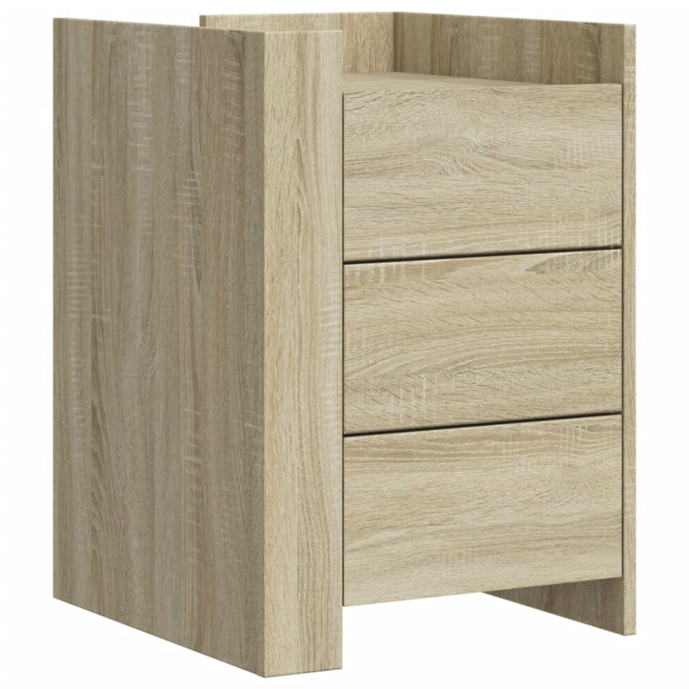 (sonoma oak) vidaXL Bedside Cabinet Nightstand Bed Cabinet Bed Side Table Engineered Wood