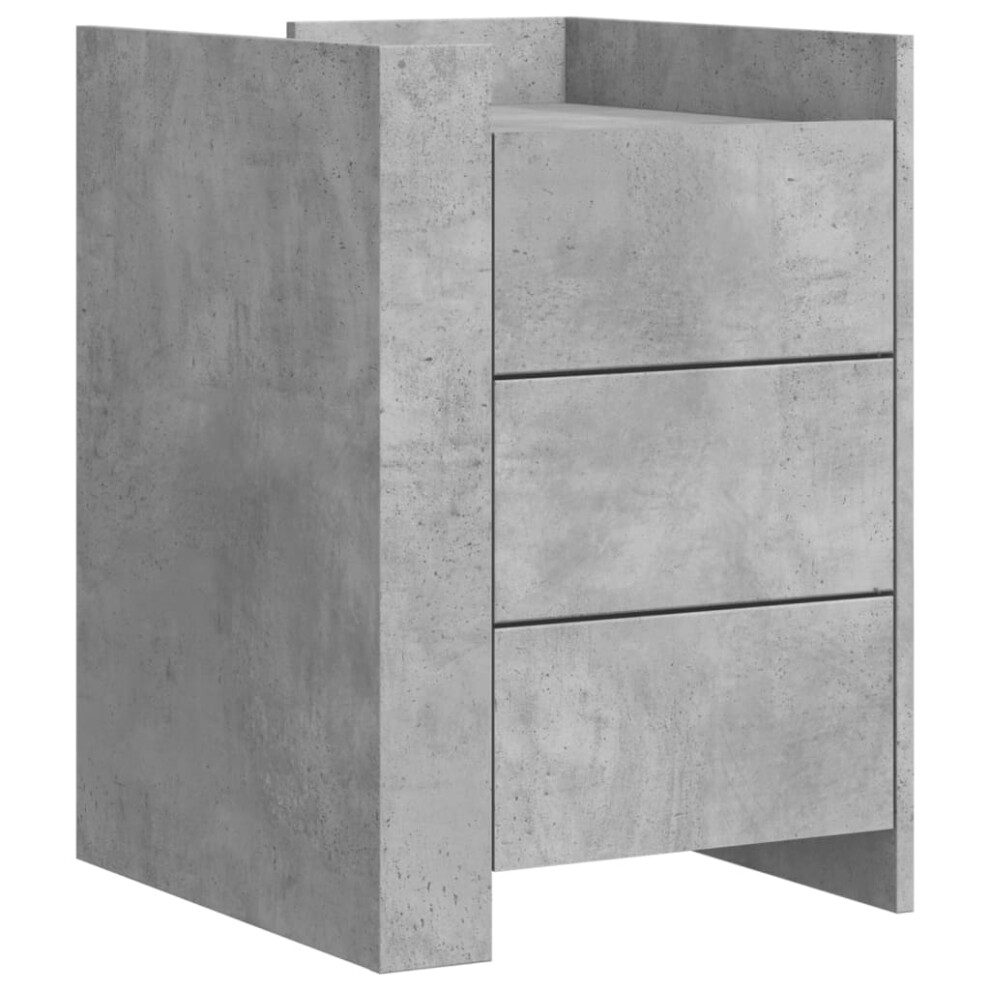 (concrete grey) vidaXL Bedside Cabinet Nightstand Bed Cabinet Bed Side Table Engineered Wood