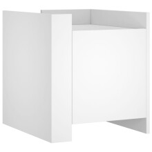 (white) vidaXL Bedside Cabinet Nightstand Bed Side Table Sonoma Oak Engineered Wood