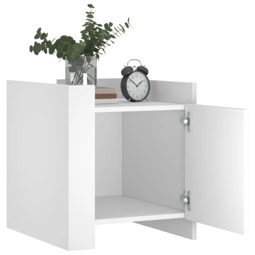 VidaXL (white) vidaXL Bedside Cabinet Nightstand Bed Side Table Sonoma Oak Engineered Wood 2
