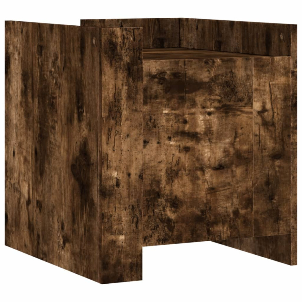 Vidaxl (Smoked Oak) Bedside Cabinet Nightstand Bed Side Table Sonoma Oak Engineered Wood