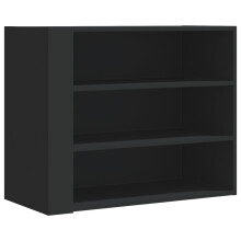 (black) vidaXL Wall Cabinet Bathroom Wall Hanging Cabinet Sonoma Oak Engineered Wood