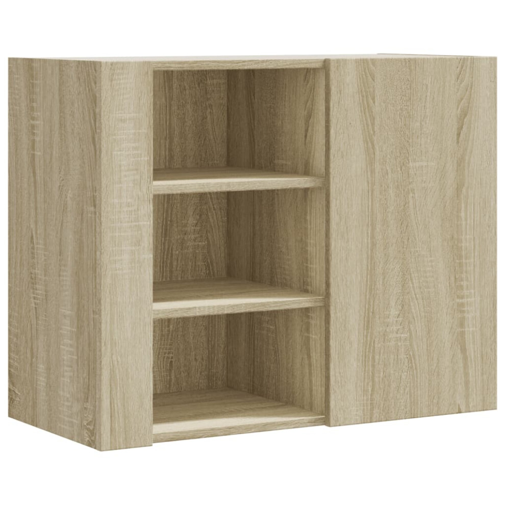 (sonoma oak) vidaXL Wall Cabinet Bathroom Wall Storage Hanging Cabinet Engineered Wood