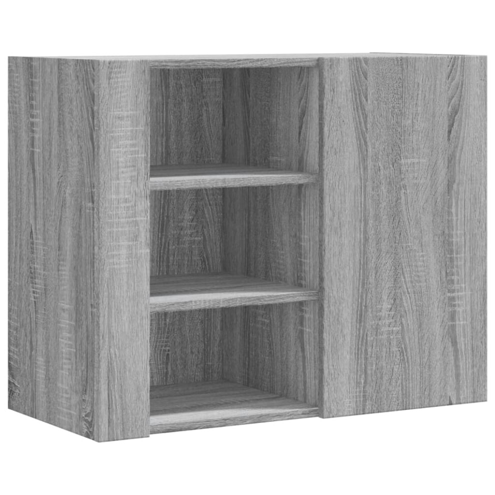 (grey sonoma) vidaXL Wall Cabinet Bathroom Wall Storage Hanging Cabinet Engineered Wood