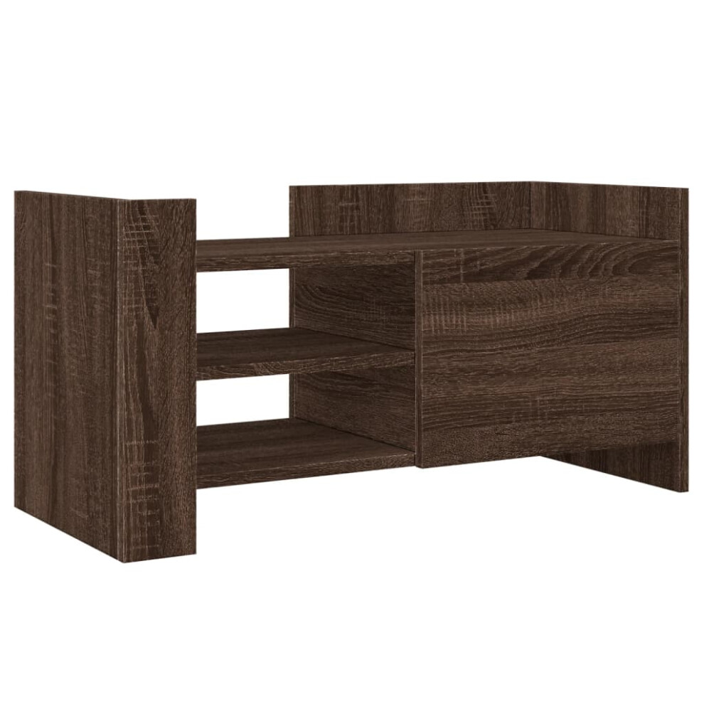 (brown oak, 80 x 35 x 40 cm) vidaXL TV Cabinet TV Stand Media TV Unit Entertainment Centre Engineered Wood