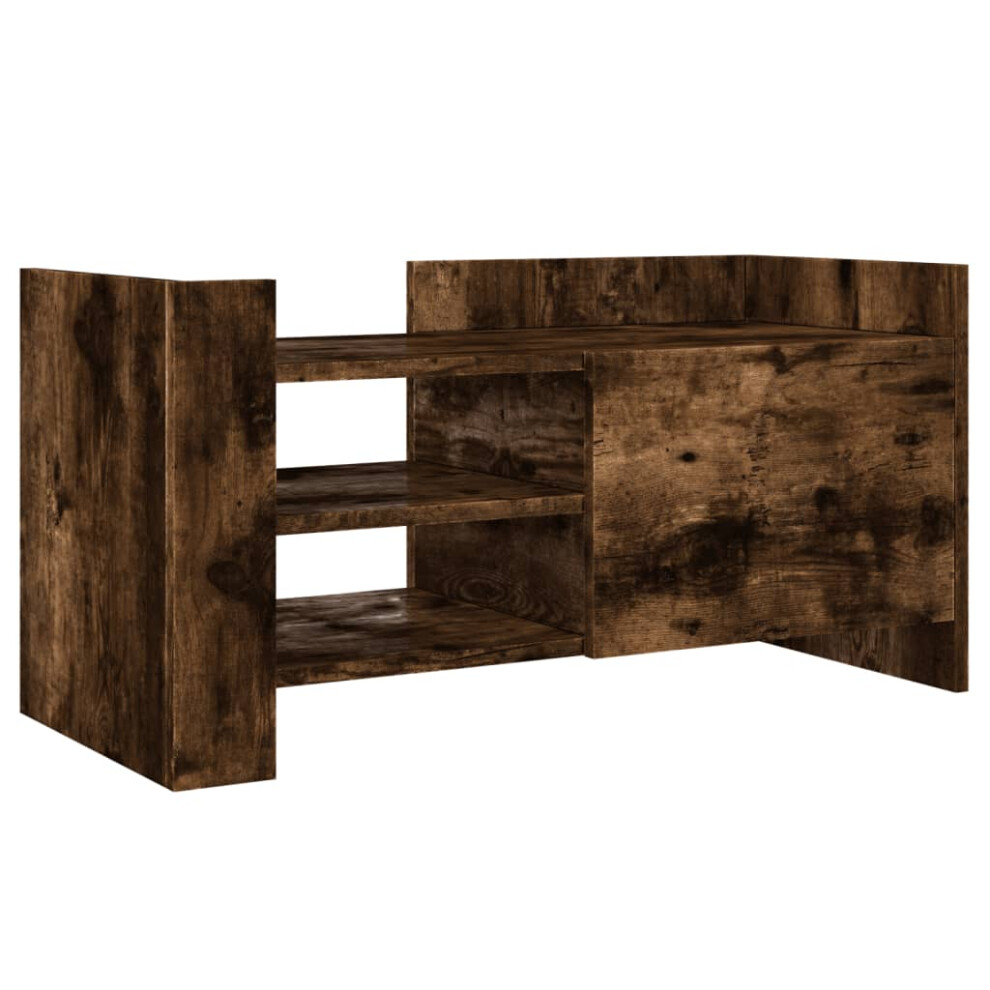 (smoked oak, 80 x 35 x 40 cm) vidaXL TV Cabinet TV Stand Media TV Unit Entertainment Centre Engineered Wood