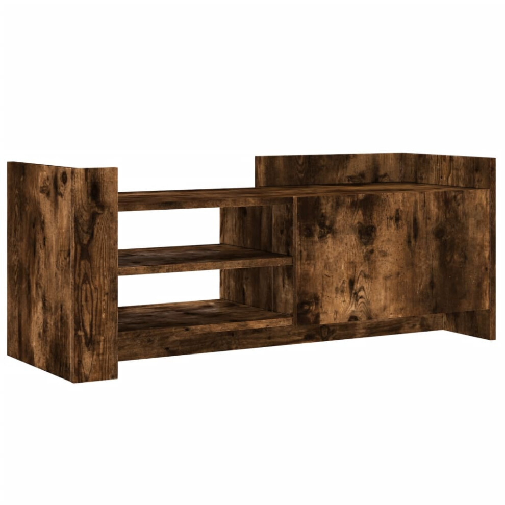 (smoked oak, 100 x 35 x 40 cm) vidaXL TV Cabinet TV Stand Media TV Unit Entertainment Centre Engineered Wood