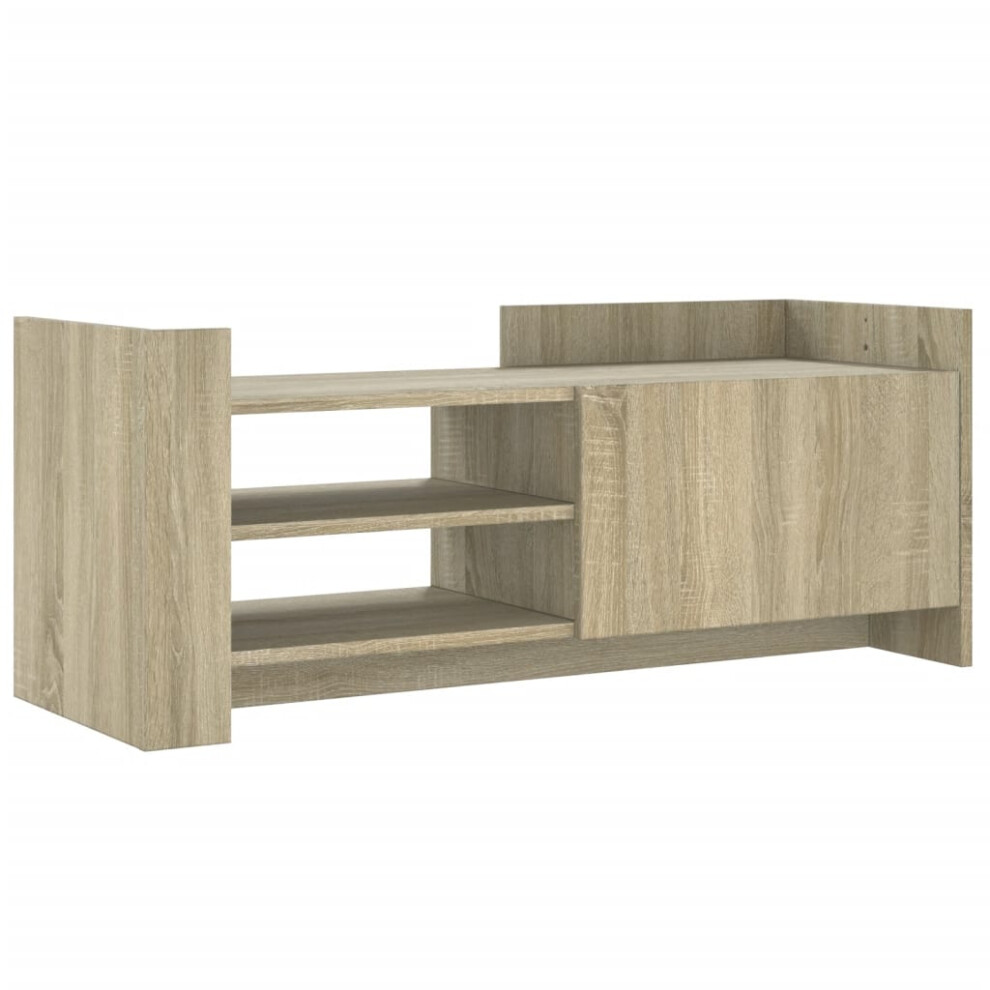 Vidaxl (Sonoma Oak, 100 X 35 X 40 Cm) Tv Cabinet Tv Stand Media Tv Unit Entertainment Centre Engineered Wood