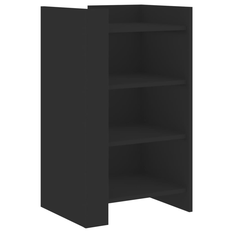 Vidaxl (Black, 45 X 35 X 75 Cm) Sideboard Home Storage Cupboard Cabinet Highboard White Engineered Wood