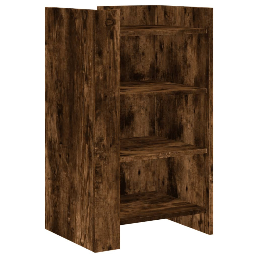 Vidaxl (Smoked Oak, 45 X 35 X 75 Cm) Sideboard Home Storage Cupboard Cabinet Highboard White Engineered Wood