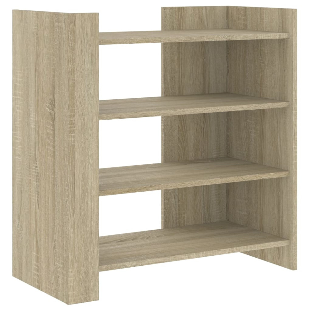 Vidaxl (Sonoma Oak, 73.5 X 35 X 75 Cm) Sideboard Home Storage Cupboard Cabinet Highboard White Engineered Wood