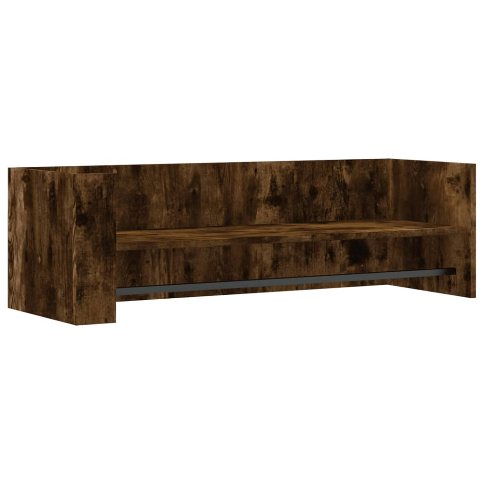 (smoked oak, 100 x 35 x 30.5 cm) vidaXL Wall Shelf Floating Shelf Hanging Wall Storage Shelf Engineered Wood