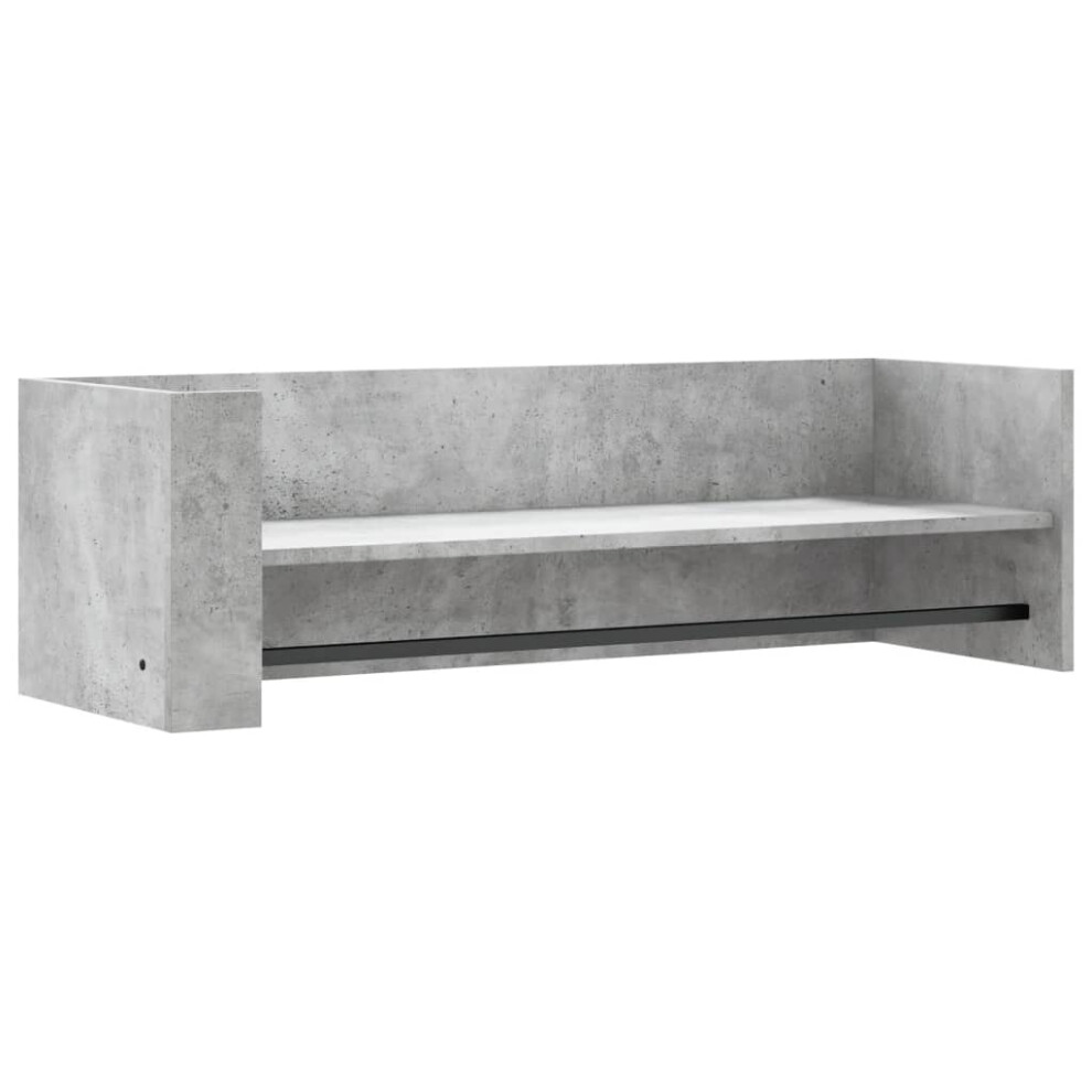 (concrete grey, 100 x 35 x 30.5 cm) vidaXL Wall Shelf Floating Shelf Hanging Wall Storage Shelf Engineered Wood