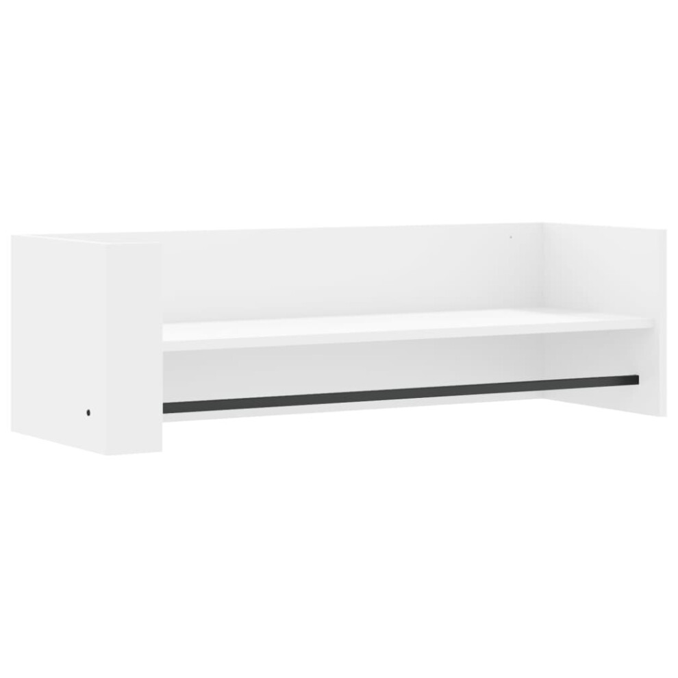 (white, 100 x 35 x 30.5 cm) vidaXL Wall Shelf Floating Shelf Hanging Wall Storage Shelf Engineered Wood