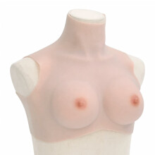 (caucasian, c/ silicon) vidaXL Silicone Breastplate for Crossdressers Fake Breast Forms Tan H Cup