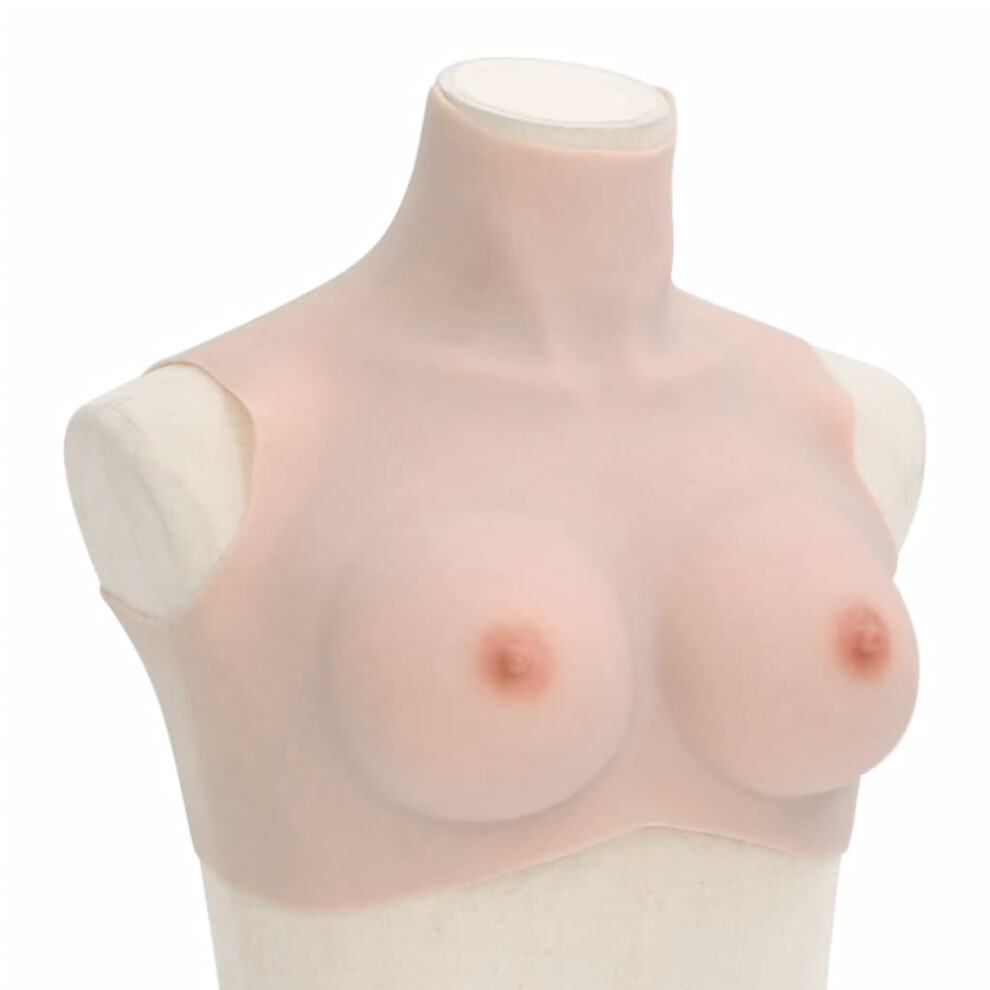 (caucasian, c/ silicon) vidaXL SiliconeÃÂ BreastplateÃÂ for Crossdressers Fake Breast Forms Tan H Cup