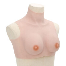 (caucasian, b/ silicon) vidaXL Silicone Breastplate for Crossdressers Fake Breast Forms Tan H Cup