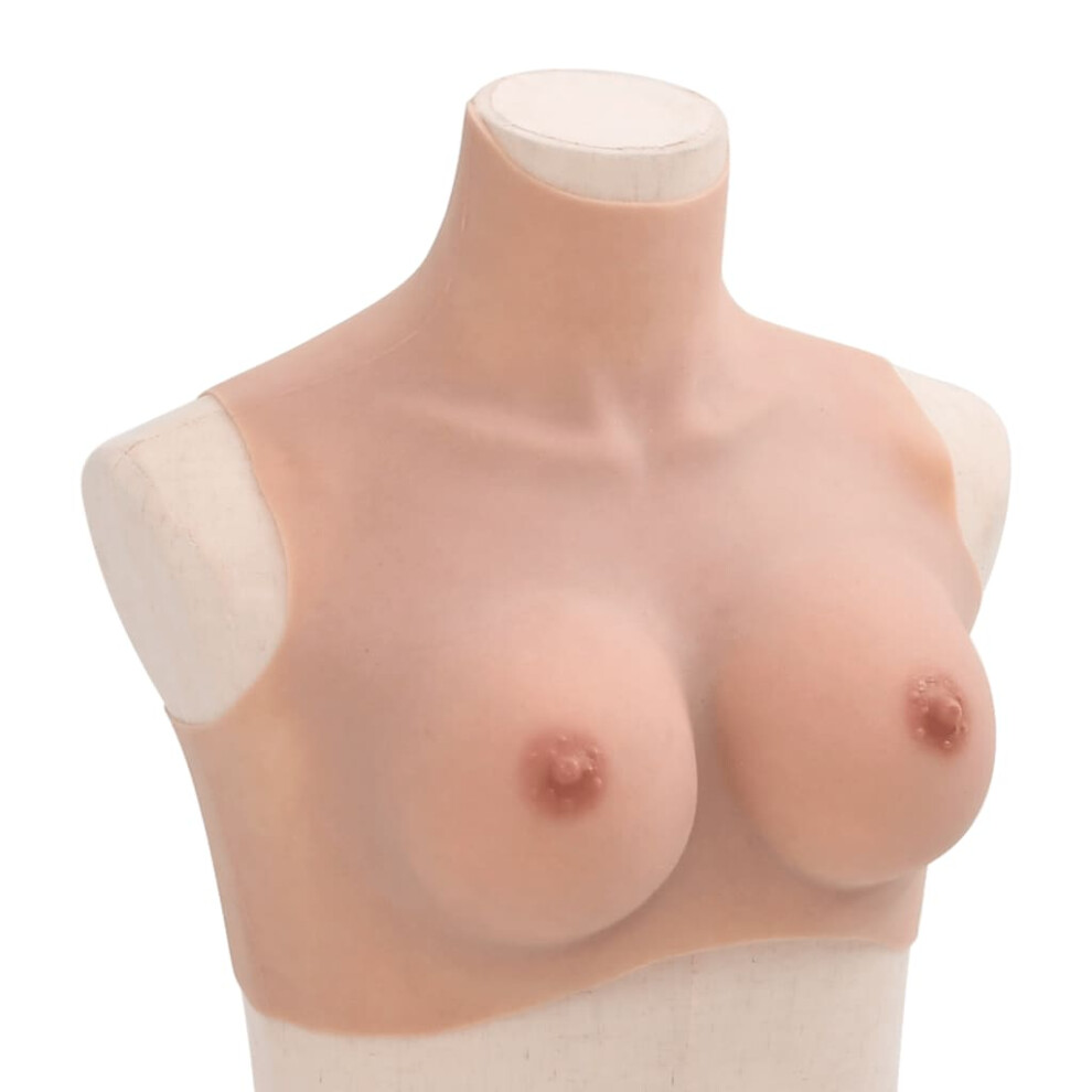 (natural, c/ cotton) vidaXL SiliconeÃÂ BreastplateÃÂ for Crossdressers Fake Breast Forms Tan H Cup