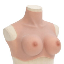 (natural, e/ silicon) vidaXL Silicone Breastplate for Crossdressers Fake Breast Forms Tan H Cup