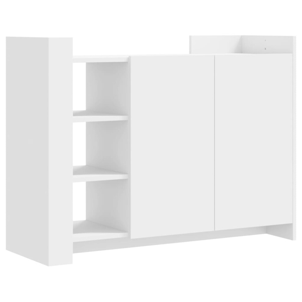 (white) vidaXL Sideboard Storage Cupboard Cabinet Highboard Sonoma Oak Engineered Wood