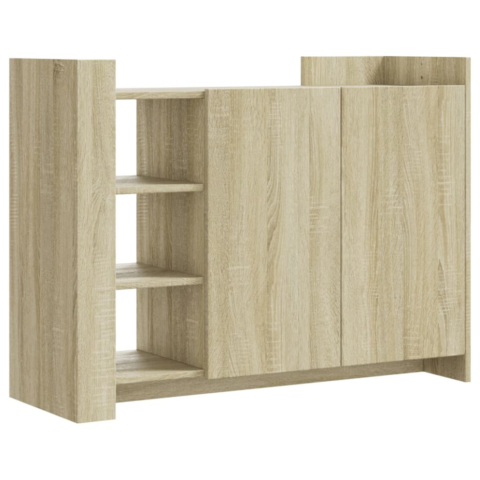 (sonoma oak) vidaXL Sideboard Storage Cupboard Cabinet Highboard Sonoma Oak Engineered Wood